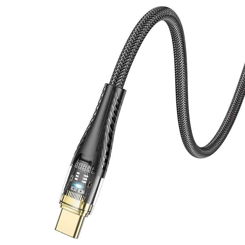 HOCO U121 Crystal Charging Cable USB to Type-C Gold Standard