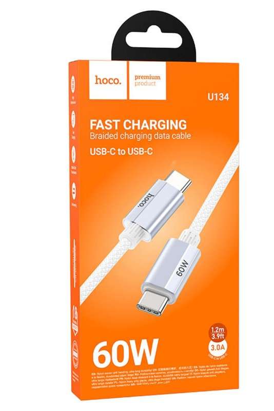 HOCO U134 Cable Type-C to Type-C Primero PD 60W Fast Charge Cable 1.2m