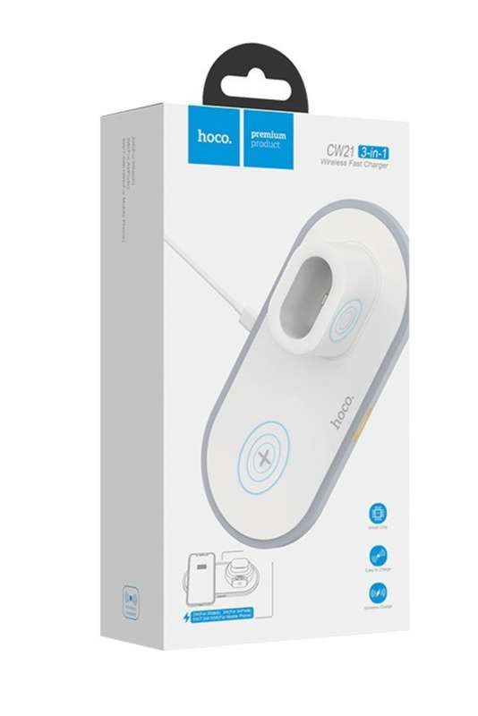 HOCO Wireless Charger CW21 Wisdom 3-in-1 Tabletop Charging Dock