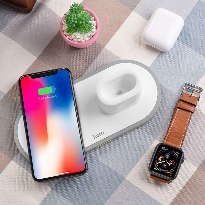 HOCO Wireless Charger CW21 Wisdom 3-in-1 Tabletop Charging Dock