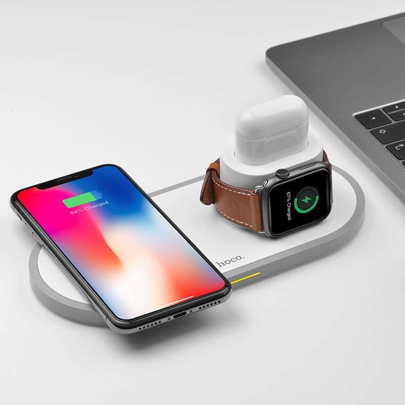 HOCO Wireless Charger CW21 Wisdom 3-in-1 Tabletop Charging Dock