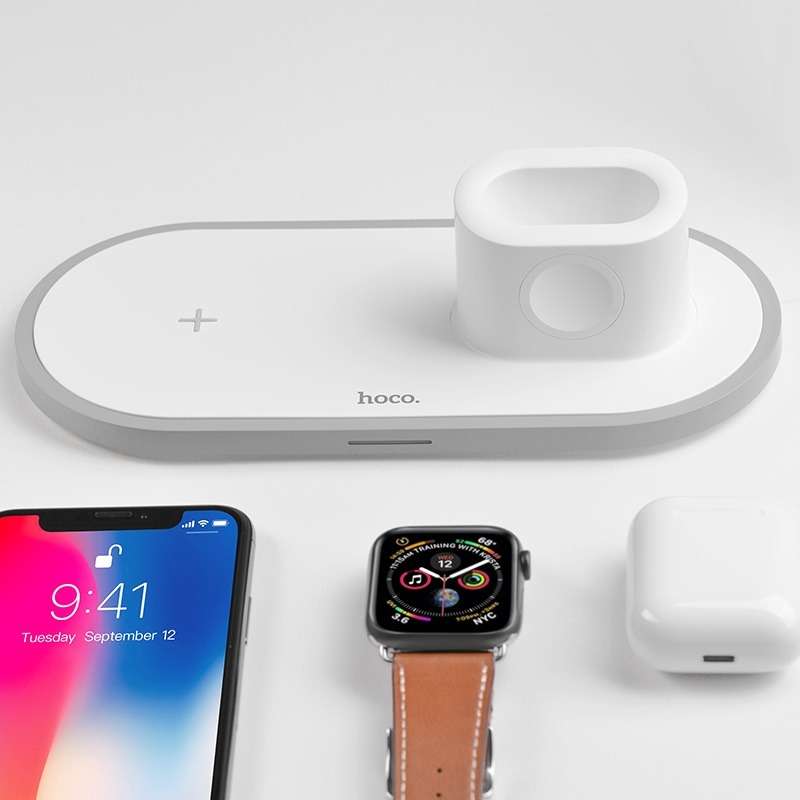 HOCO Wireless Charger CW21 Wisdom 3-in-1 Tabletop Charging Dock