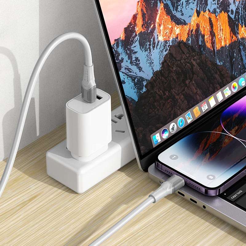 HOCO X106 Cable Type-C To iPhone Big Bull 5A Fast Charge Cable 2 Meter