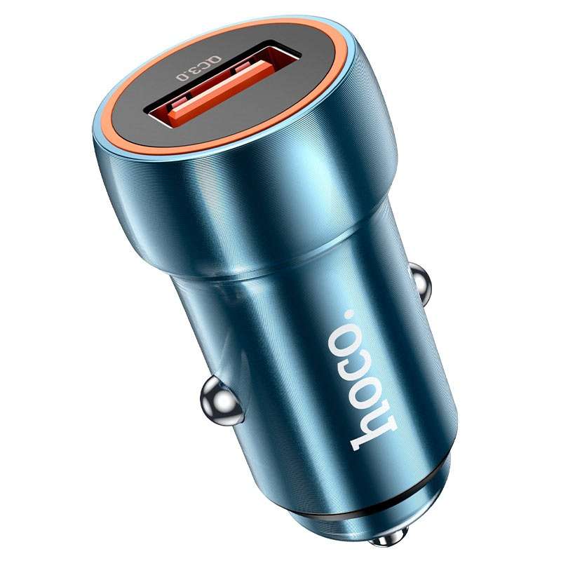 HOCO Z46 Car Charger Blue Shield QC3.0 Set With Cable USB To Type-C