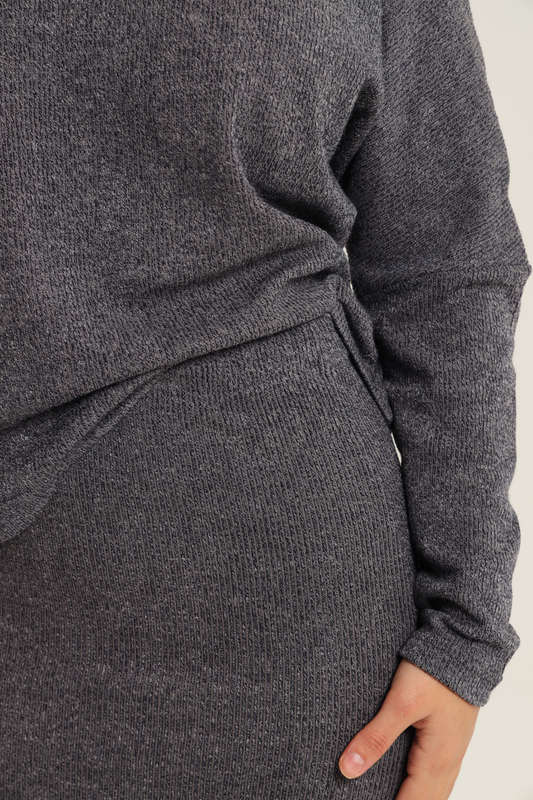 Italian Ribbed Skirt &amp; Long Sleeve Top Winter Set