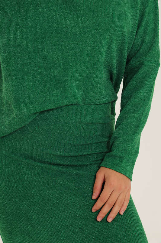 Italian Ribbed Skirt &amp; Long Sleeve Top Winter Set