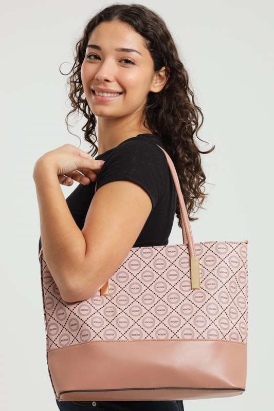 Ladies 3 Piece Set Faux Leather Handbag with Multiple Compartments
