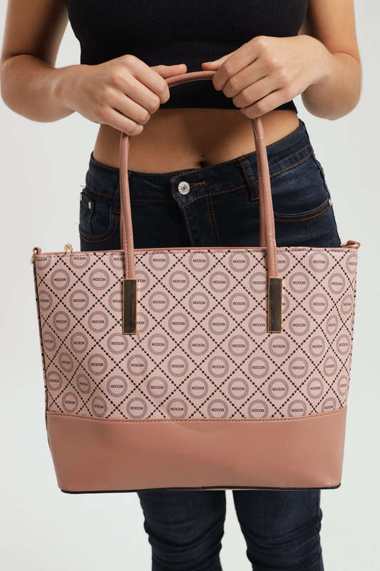 Ladies 3 Piece Set Faux Leather Handbag with Multiple Compartments