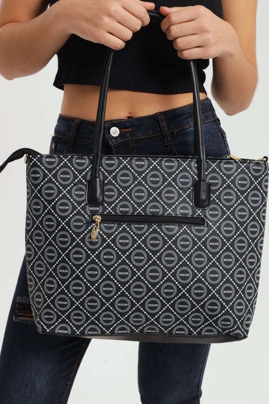 Ladies 3 Piece Set Faux Leather Handbag with Multiple Compartments