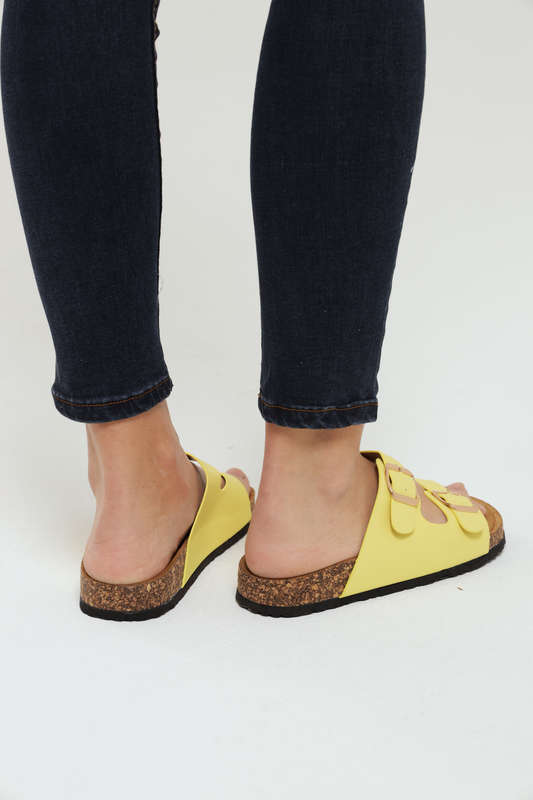 Ladies Double Buckle Slides Birkies Sandals