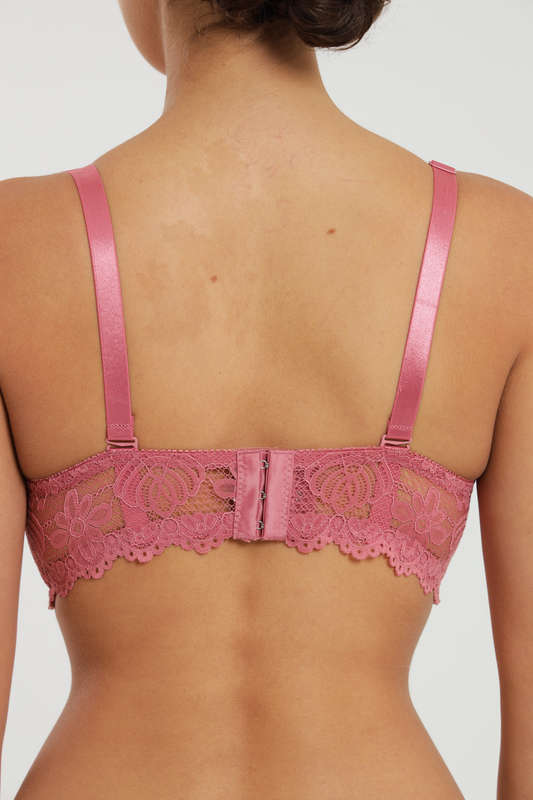 Ladies Plus Size Lace Push Up Underwire Padded Bra For Large Breast 36DD to 44DD