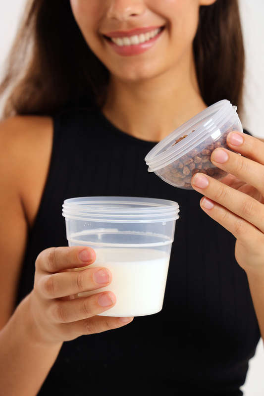 Senza® Reusable On The Go Breakfast Cup With Spoon Set BPA Free 500ml