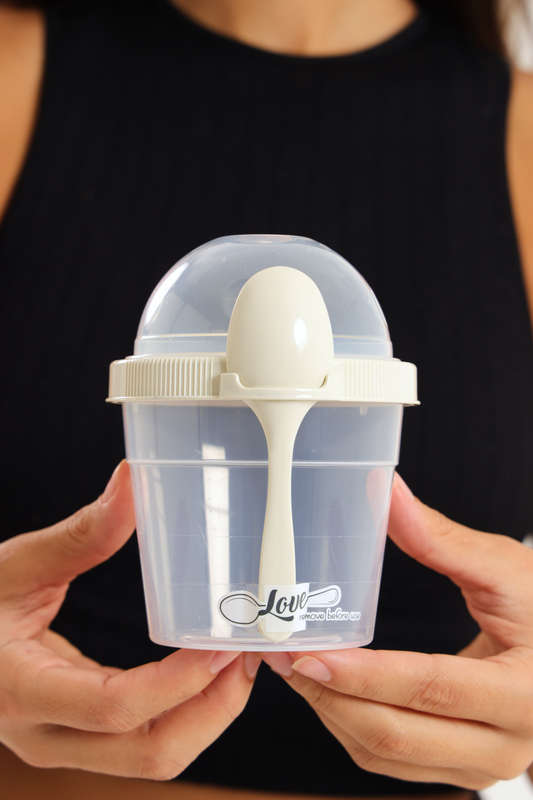 Senza® Reusable On The Go Breakfast Cup With Spoon Set BPA Free 500ml