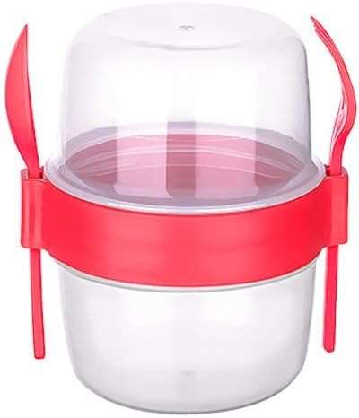 Senza Reusable On The Go Breakfast Cup With Fork &amp; Spoon Set BPA Free