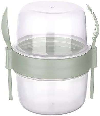 Senza Reusable On The Go Breakfast Cup With Fork &amp; Spoon Set BPA Free