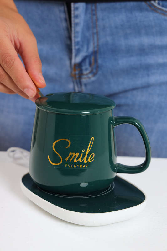 Smart Ceramic Coffee Warming Coaster 4 Piece Heated Mug Set
