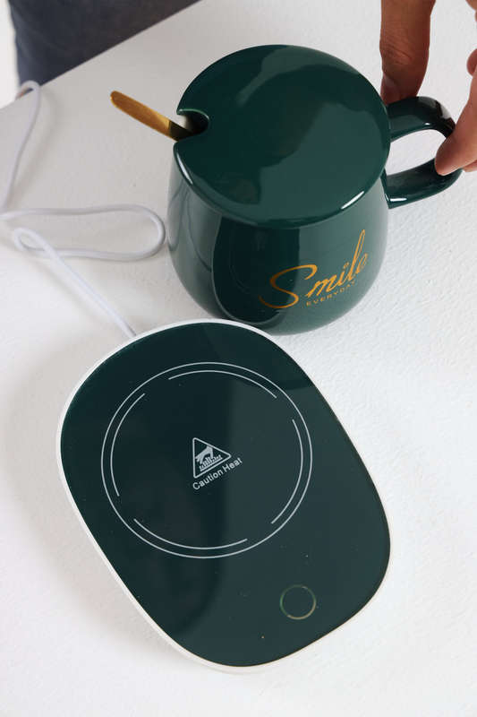 Smart Ceramic Coffee Warming Coaster 4 Piece Heated Mug Set