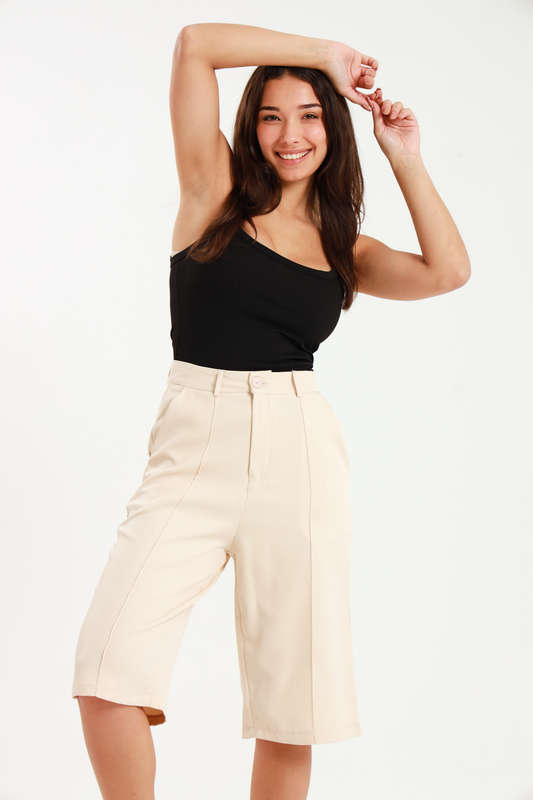 Andi Culottes Mid Length Casual Ladies Pants With Pockets