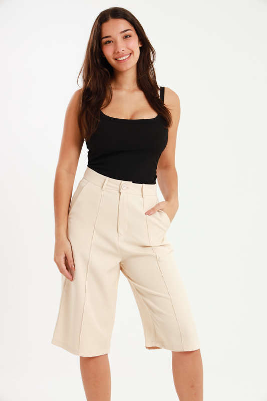 Andi Culottes Mid Length Casual Ladies Pants With Pockets
