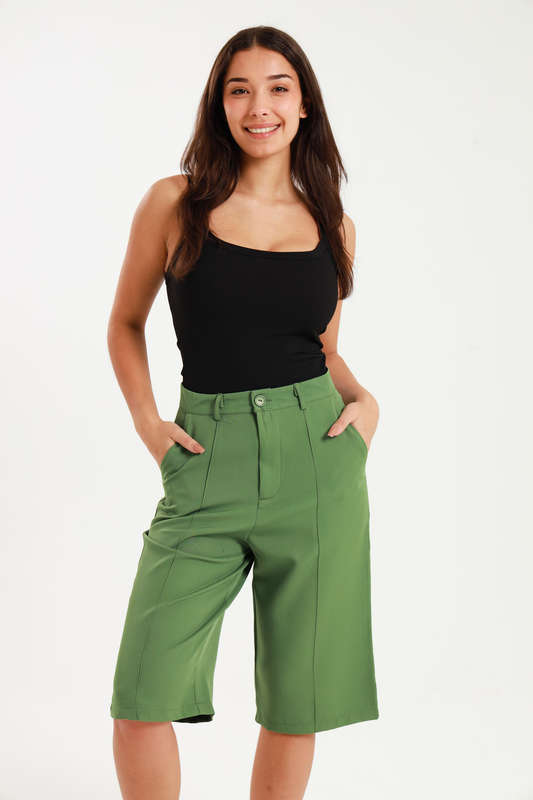 Andi Culottes Mid Length Casual Ladies Pants With Pockets