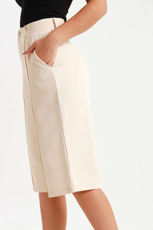 Andi Culottes Mid Length Casual Ladies Pants With Pockets