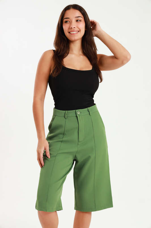 Andi Culottes Mid Length Casual Ladies Pants With Pockets
