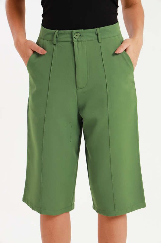 Andi Culottes Mid Length Casual Ladies Pants With Pockets