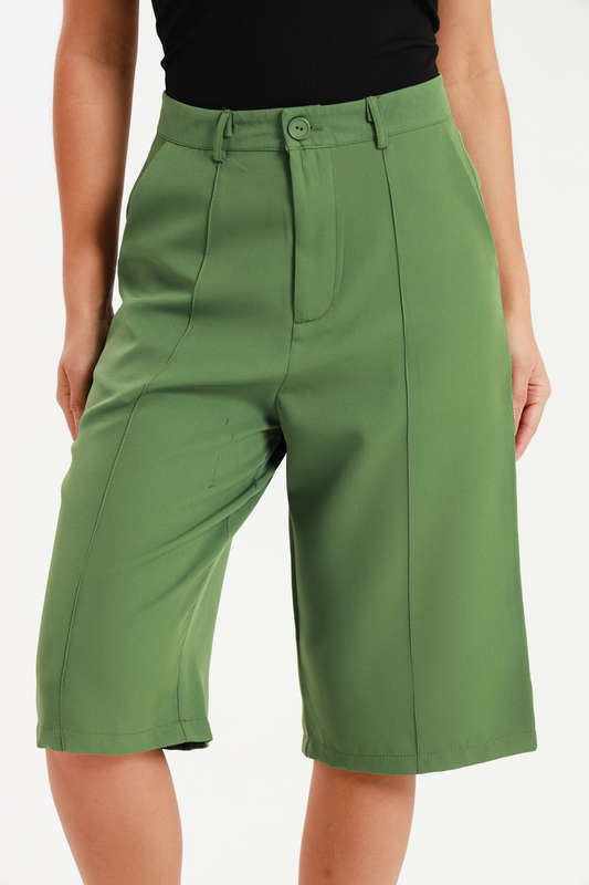 Andi Culottes Mid Length Casual Ladies Pants With Pockets