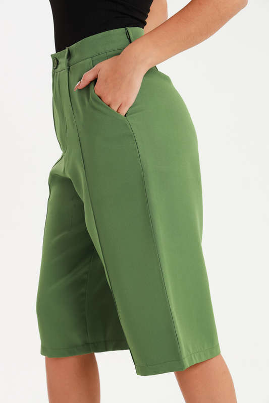Andi Culottes Mid Length Casual Ladies Pants With Pockets