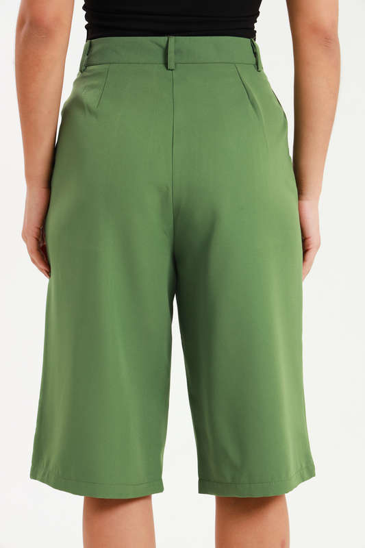 Andi Culottes Mid Length Casual Ladies Pants With Pockets