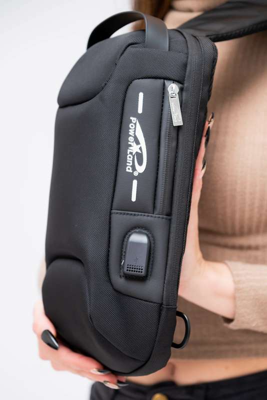 Anti Theft Sling Crossbody Bag Shoulder Backpack with USB Charging Port Waterproof Chest Bags Cas...