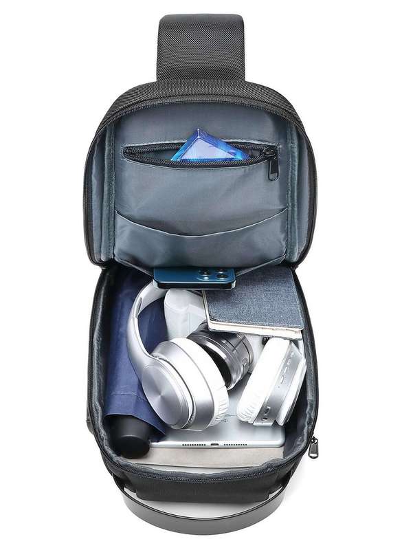 Powerland Anti Theft Sling Crossbody Bag Shoulder Backpack with USB Charging Port Waterproof Ches...