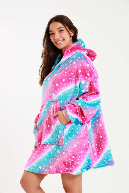 Huggle Hoodie Ultra Plush Free Size Blanket Sherpa Hoodie