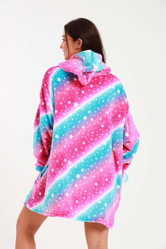 Huggle Hoodie Ultra Plush Free Size Blanket Sherpa Hoodie