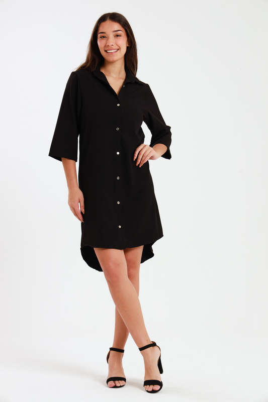 Ladies Amilia Button Down Shirt Dress