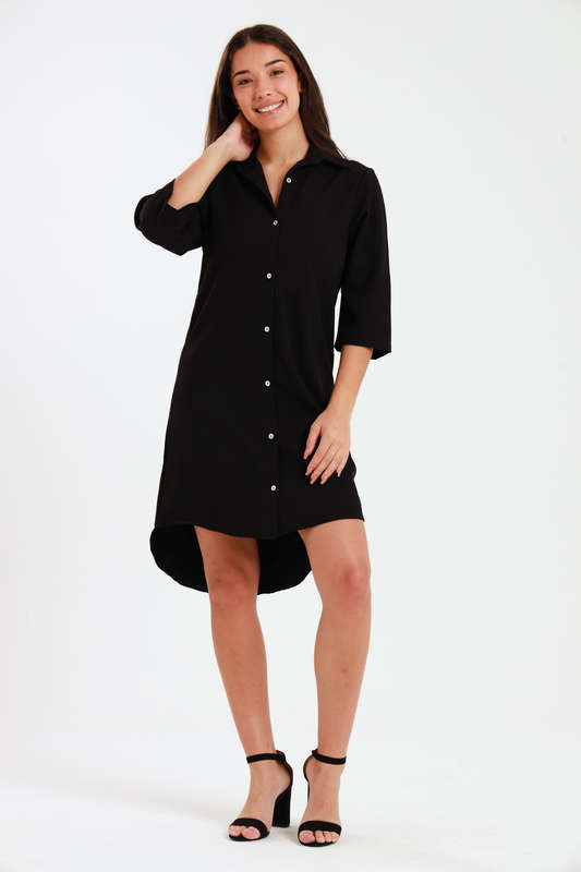 Ladies Amilia Button Down Shirt Dress