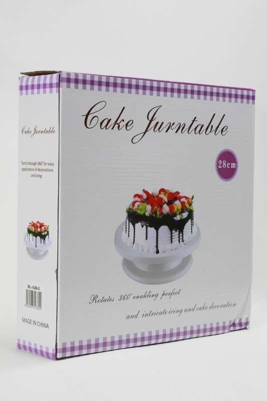 Rotating Cake Turntable Stand 28cm White
