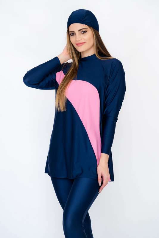 Senza® Ladies Maya Full Body Modest High Neck Burkini Swimsuit With With Cap