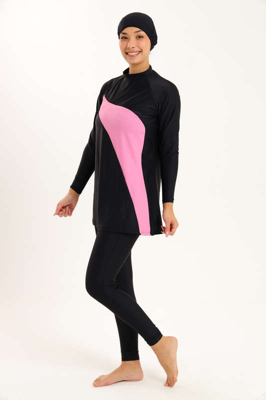Senza® Ladies Maya Full Body Modest High Neck Burkini Swimsuit With With Cap