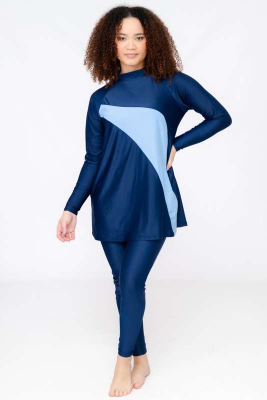 Senza® Ladies Maya Full Body Modest High Neck Burkini Swimsuit With With Cap