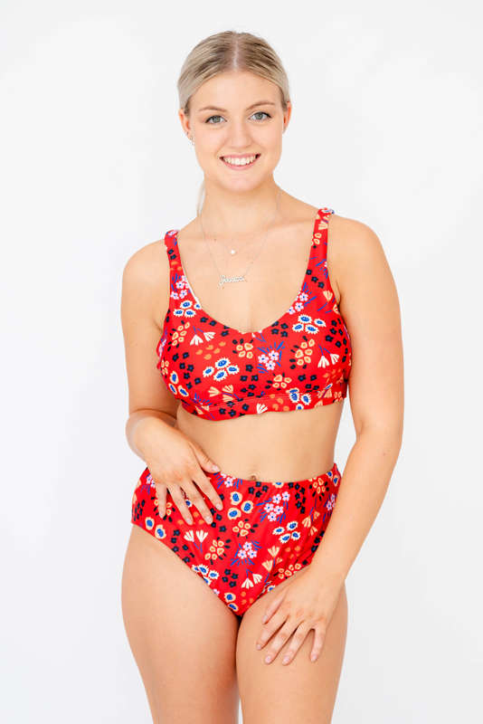 Senza® Zelia 3 Piece Bikini Swimwear Set With Modest Cover Up Matching Sarong