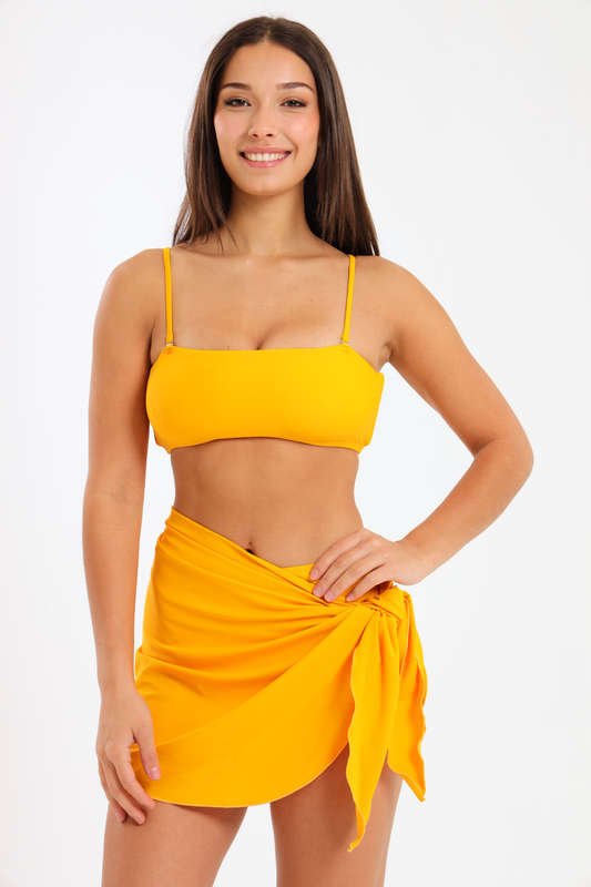 Senza® Zelia 3 Piece Bikini Swimwear Set With Modest Cover Up Matching Sarong