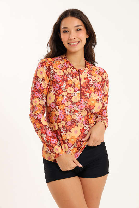 Senza®Ladies Long Sleeve Rash Sun Protection Swimwear Tops