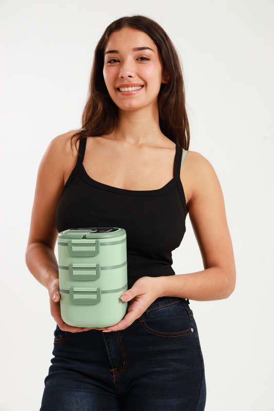 Senza 3 Layer Stackable Lunch box Container 1800ml