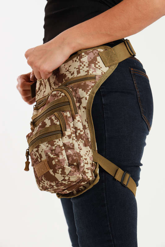 Senza Sport® Canvas Cross Body Luxury Travel Waist Leg Bag