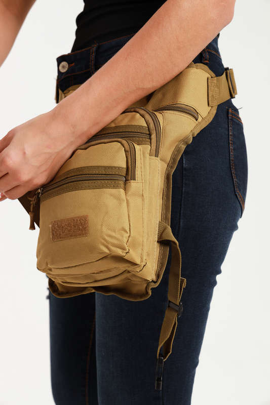Senza Sport® Canvas Cross Body Luxury Travel Waist Leg Bag
