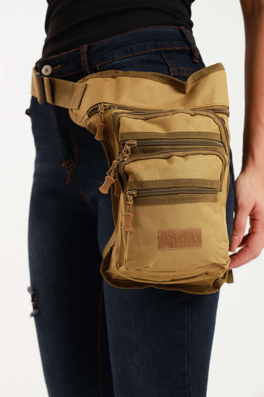 Senza Sport® Canvas Cross Body Luxury Travel Waist Leg Bag