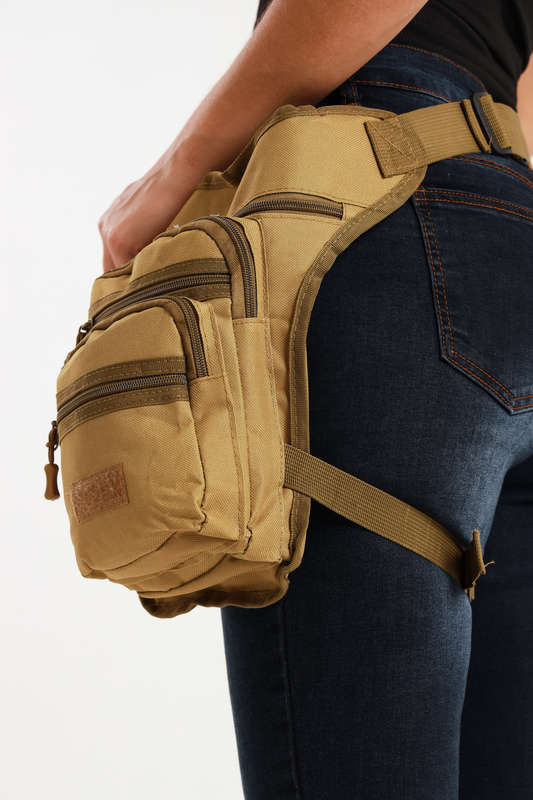 Senza Sport® Canvas Cross Body Luxury Travel Waist Leg Bag