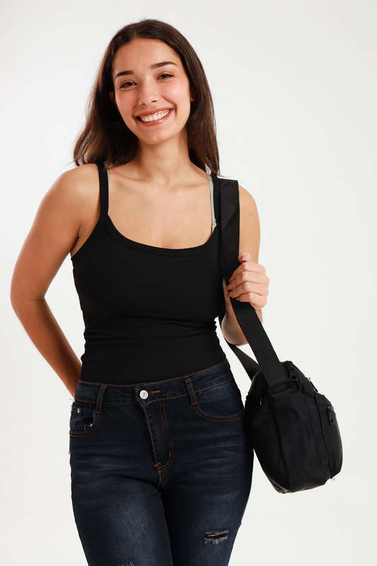 Senza Sport® Stellar Unisex Multi Zipper Sling Shoulder Bag Crossbody Travel Messenger Bag