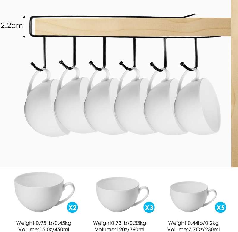 Senza Under Cabinet Universal Mug Hook